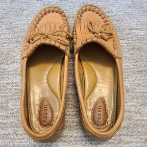 Fossils top sider shoes/ Sz 9